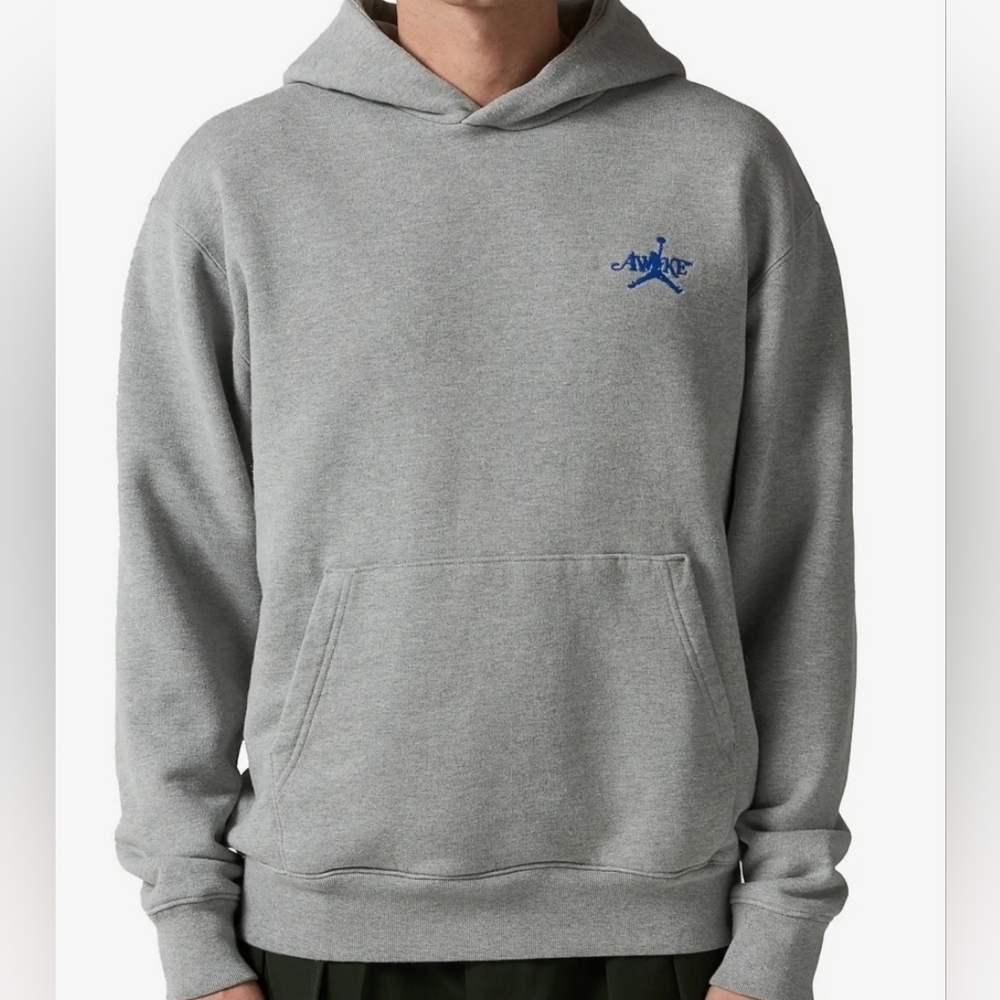 Nike Air Jordan x Awake NY Fleece Hoodie Heather Gray Size Men Medium NWT - Picture 5 of 5
